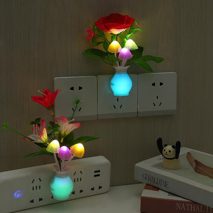 LED Mushroom Night Light Lamp with Auto Sensor