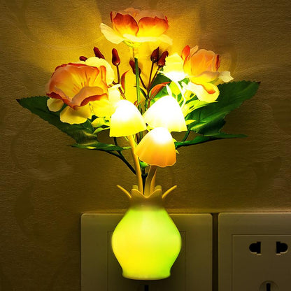 LED Mushroom Night Light Lamp with Auto Sensor